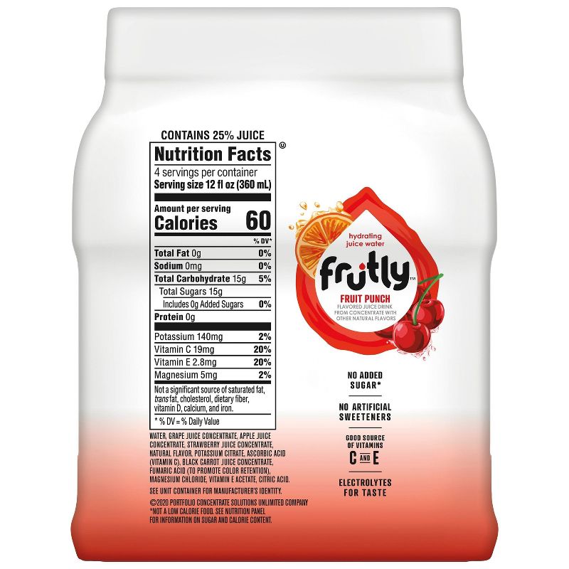 Frutly Fruit Punch Juice Drink - 4pk/12 fl oz Bottles