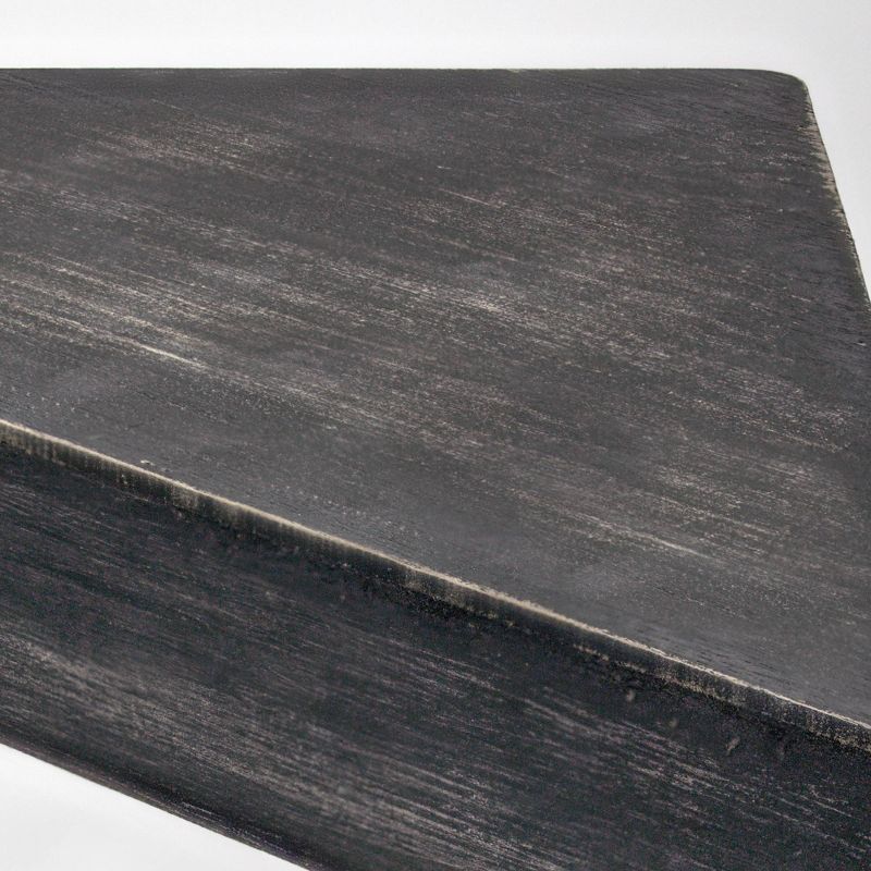 8" x 16" Set of 2 Decorative Wood Floating Corner Shelves Black - Crystal Art Gallery