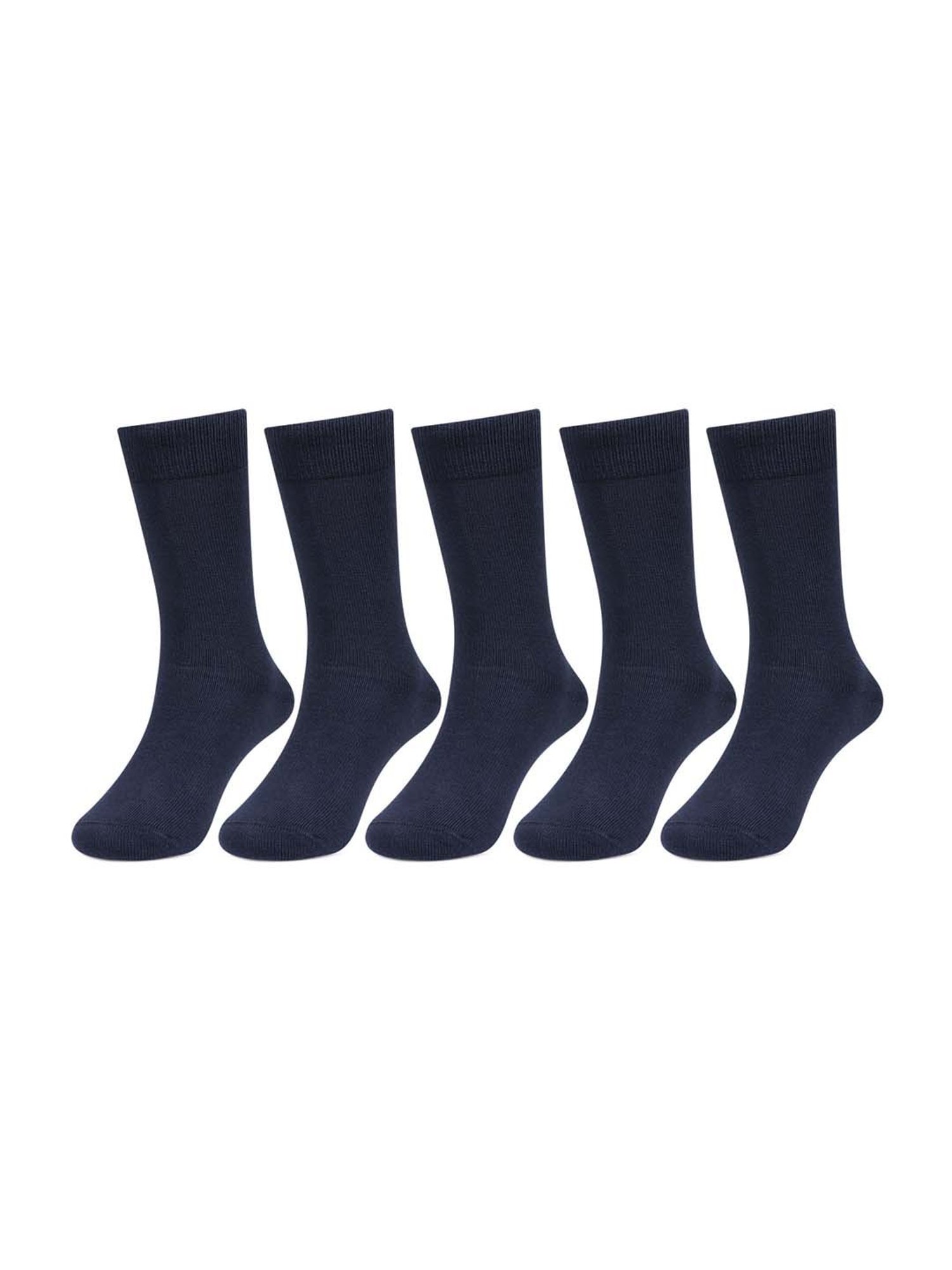 Bonjour Kids Navy Regular Fit School Socks - Pair of 5