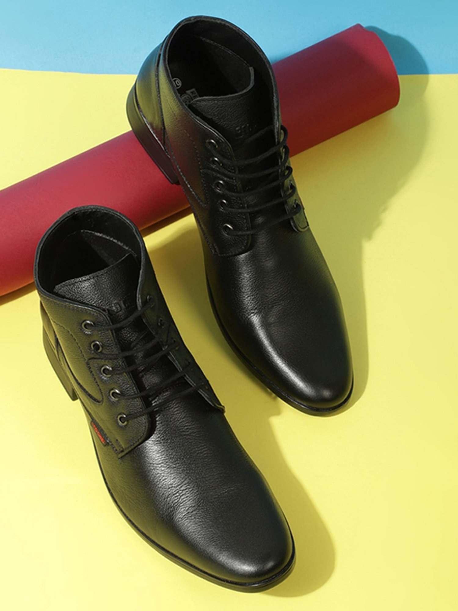 Red Chief Men's Black Derby Boots