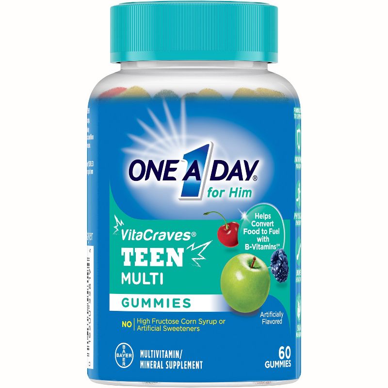 One A Day Teen Multivitamin Gummies for Him - 60ct