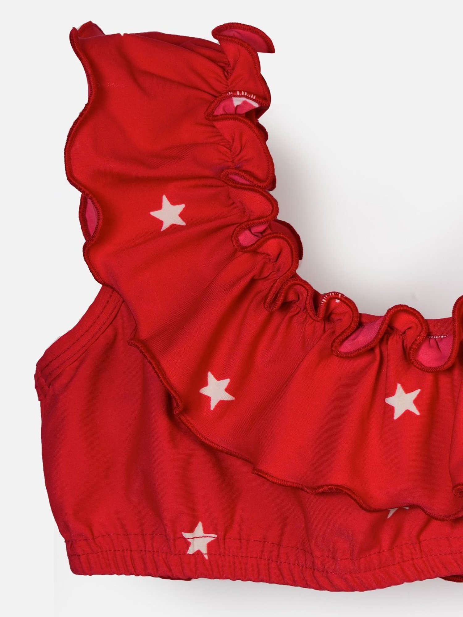 Cukoo Kids Red Printed Swimsuit