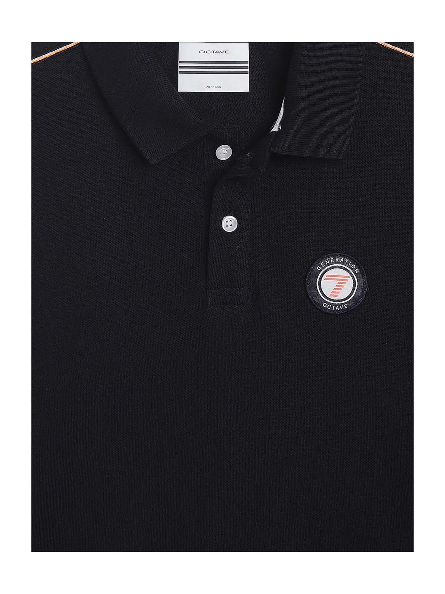 Octave Kids Navy Cotton Polo T-Shirt