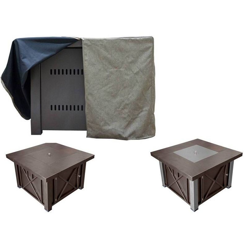Square Fire Pit Commercial Cover - Tan - AZ Patio Heaters
