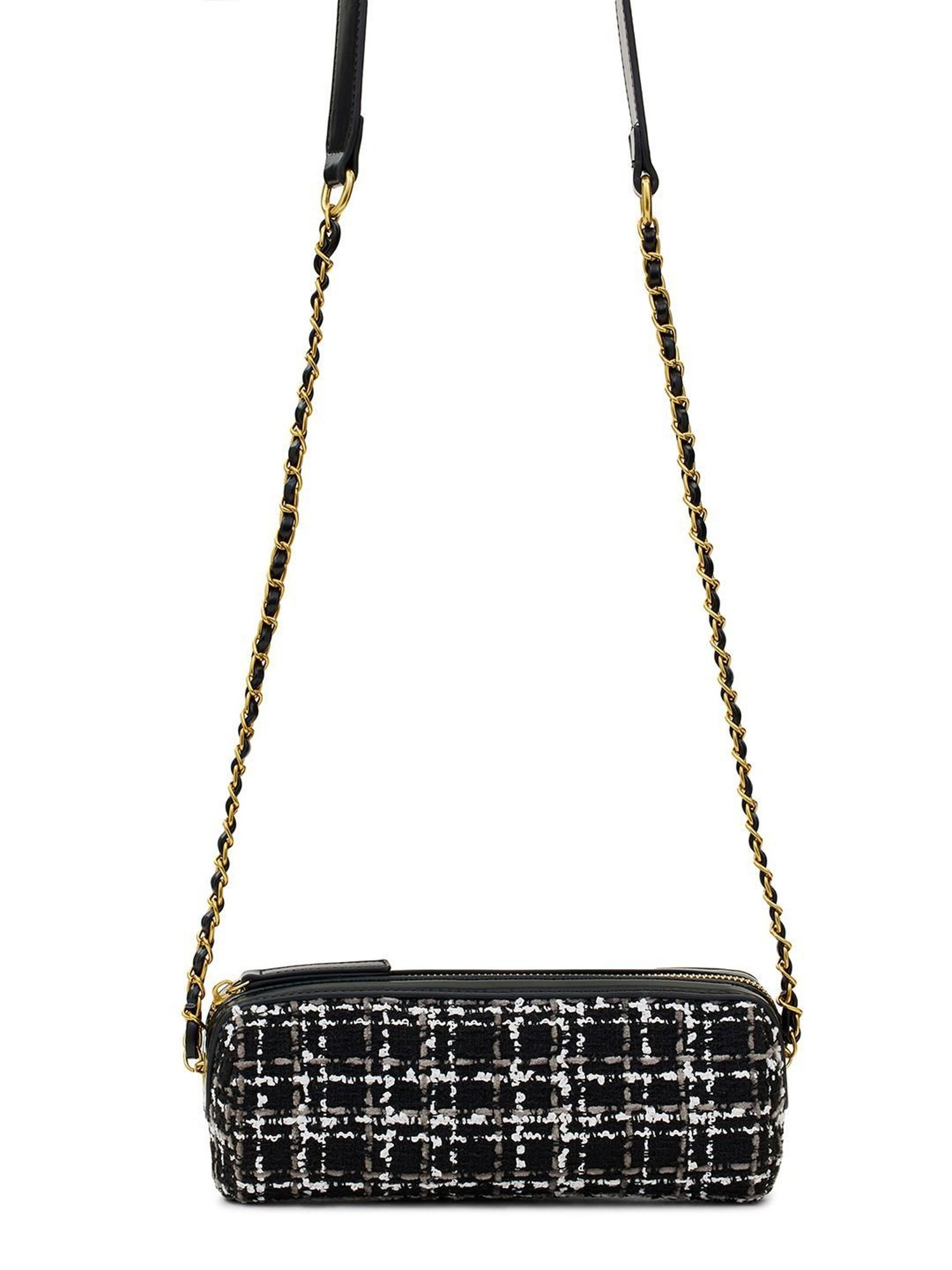 Miraggio Nova Black Small Textured Cross Body Bag