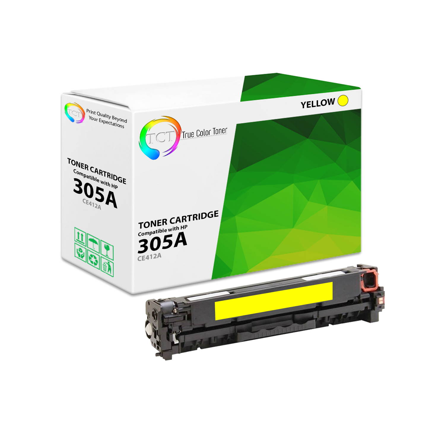 TCT Premium Compatible Toner Cartridge Replacement for HP 305X 305A CE410X CE411A CE412A CE413A works with HP LaserJet Pro M351A M375NW Printers (Black, Cyan, Magenta, Yellow) - 5 Pack