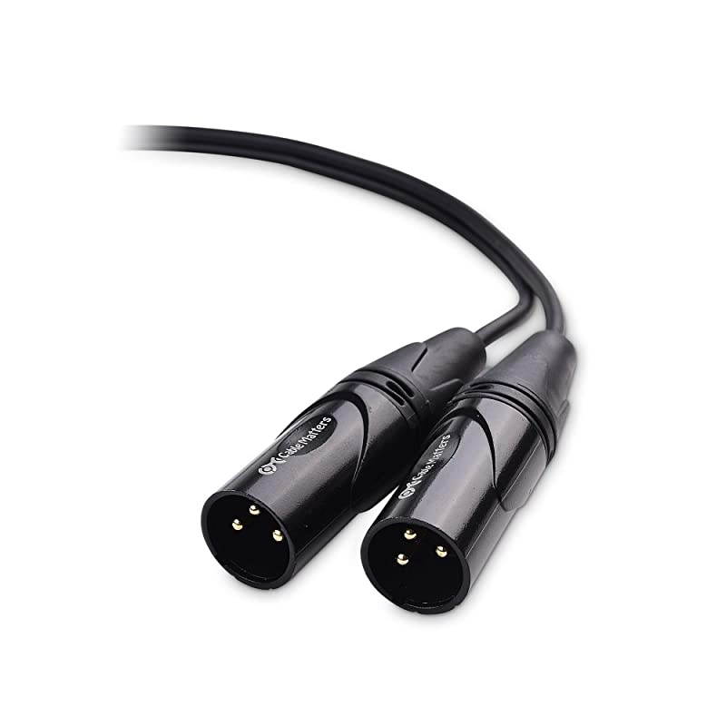 XLR Splitter Female to 2 Male XLR Y 18 Inches