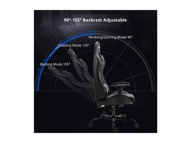 Gaming Chair, Racing Style Computer Desk Chair Padded Armrests Ergonomic Lumbar Support Adjustable Height