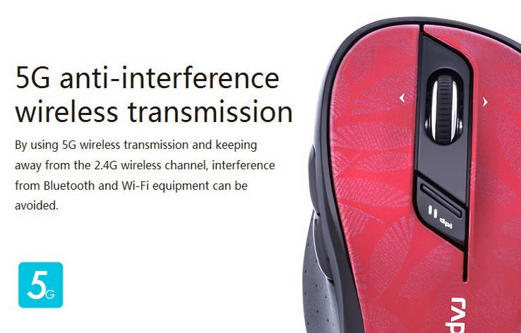 Rapoo 7100P 5G 2.4GHz Optical Laser Mouse USB Wireless gaming mouse Mice for PC/Laptop