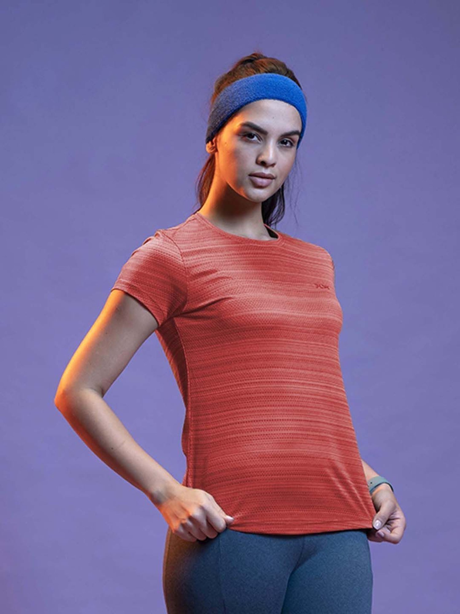 Columbia Pink Regular Fit Sports T-Shirt