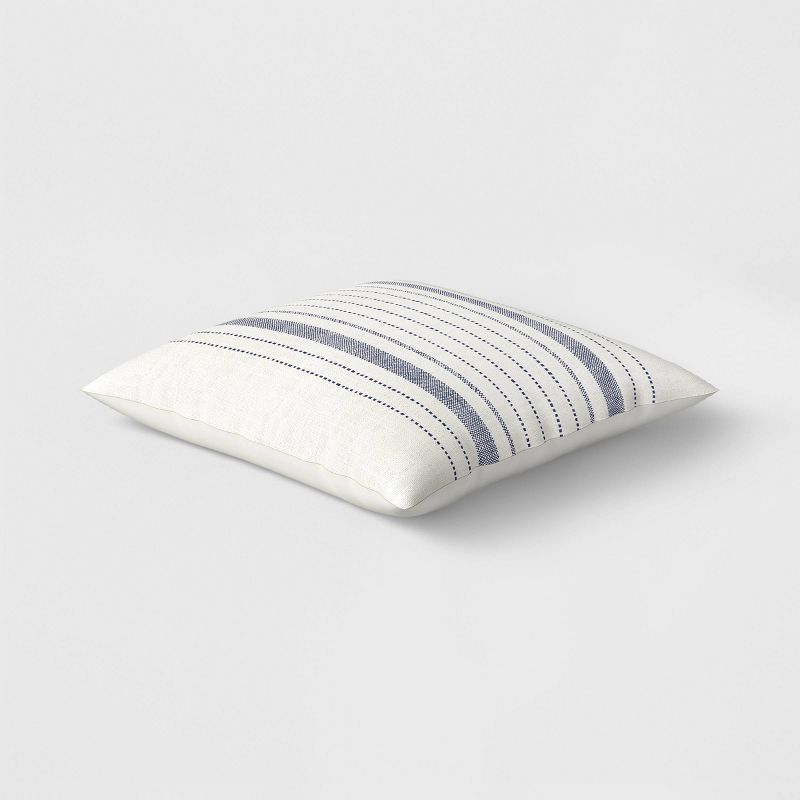 Oversize Woven Outdoor Throw Pillow Navy/White - Threshold™ designed with Studio McGee