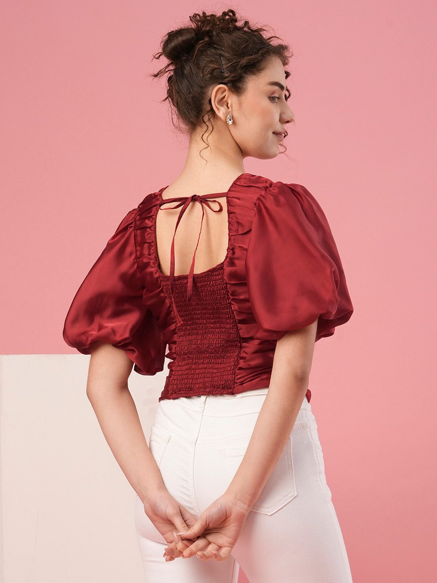 Globus Red Regular Fit Top