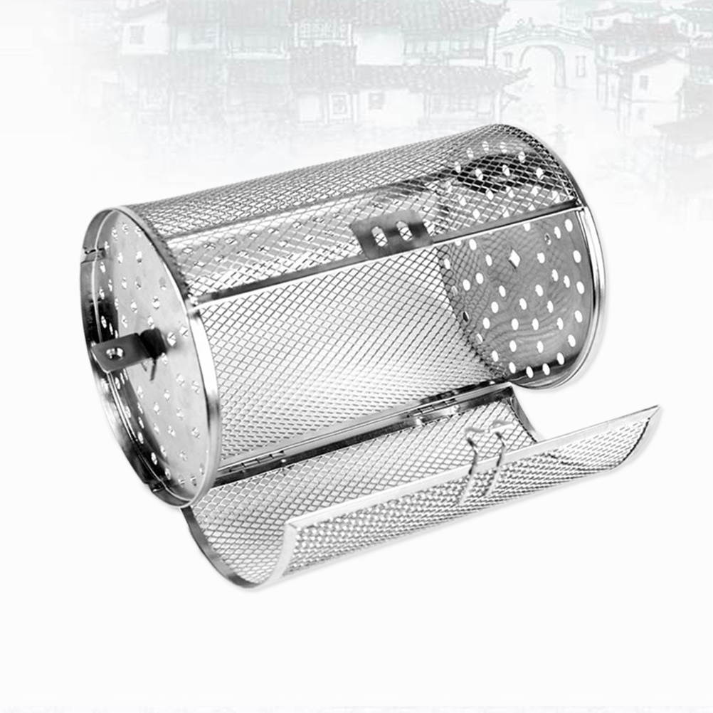 Stainless Steel Roaster Drum Oven Grilled Cage for Coffee Beans Peanut BBQ Rotisserie Oven Parts Baking Accessory Ovenware Cooking Tool
