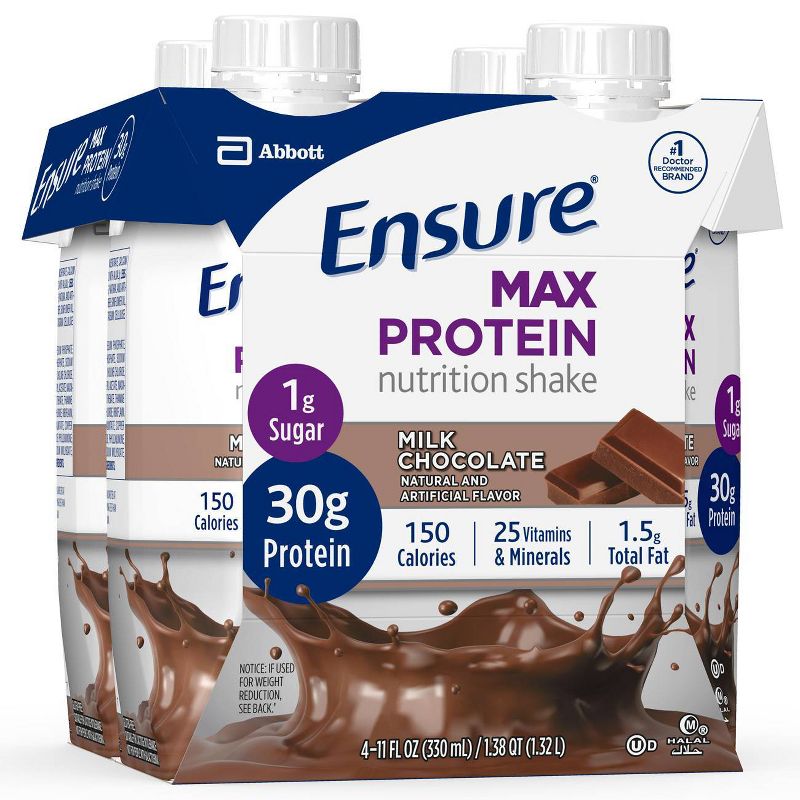 Ensure Max Protein Nutritional Shake - Chocolate - 4ct/44 fl oz