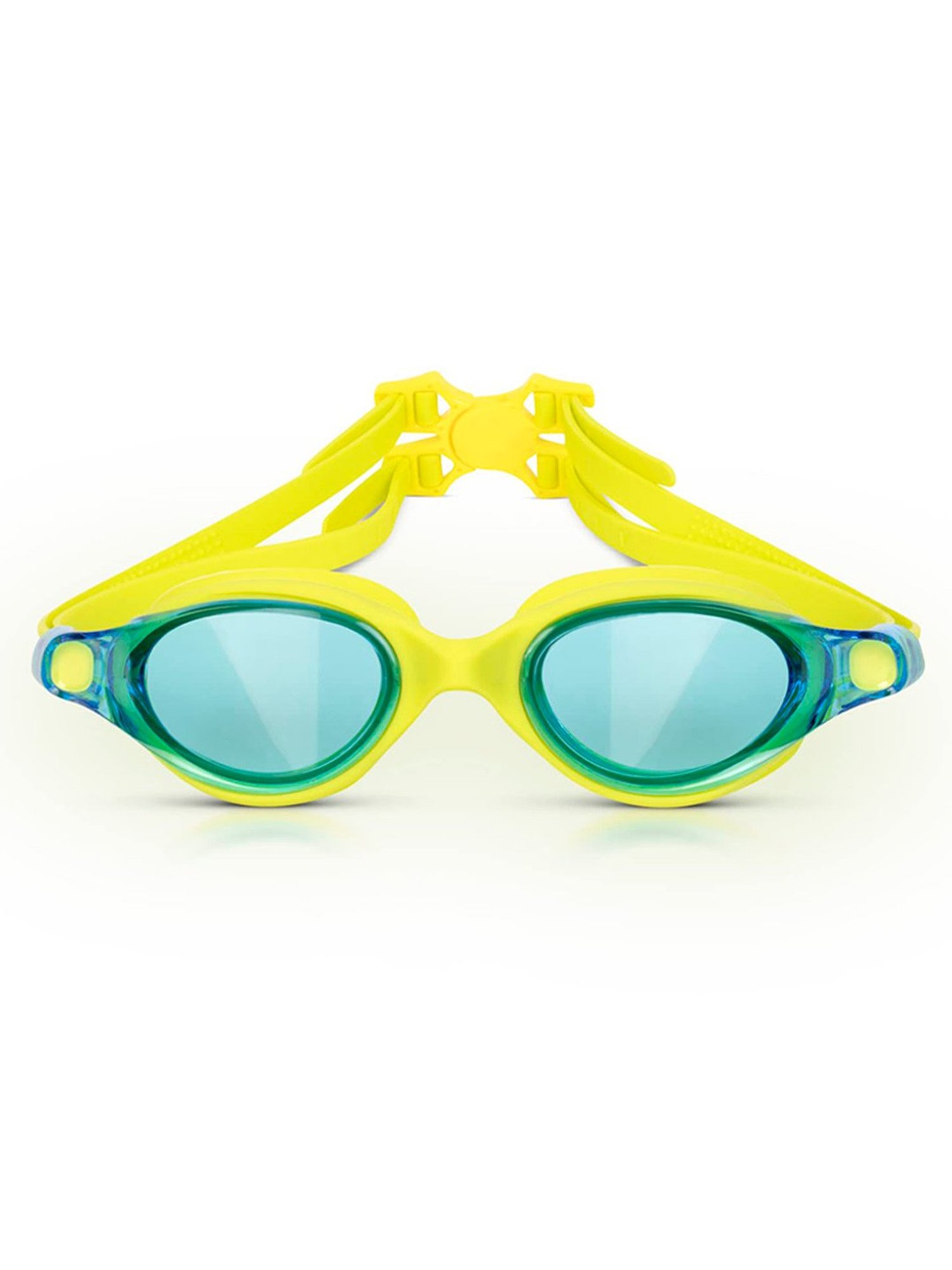 Viva Swimming Anti-Fog UV Protection Vision Swimming Goggles with Mirrored Nose Bridge (Multicolor)