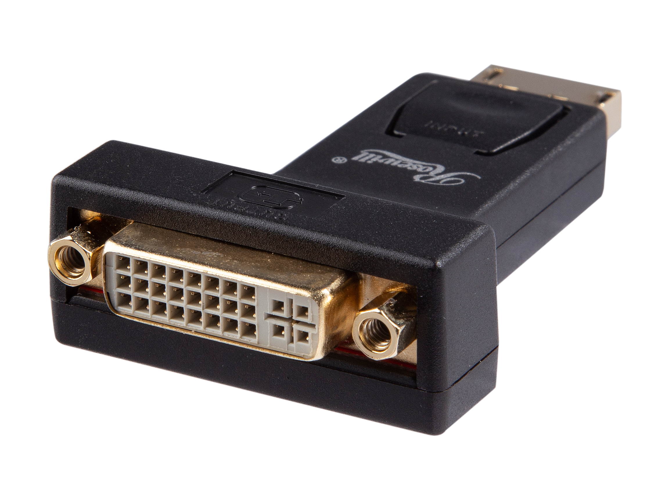 Rosewill CL-AD-DP2DVI-BK Compact Design DisplayPort to DVI-I Passive Adapter Converter, Gold Plated, Black -Latching DP to DVI-I - 1920 x 1200 Resolution
