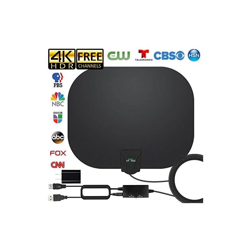 HD Indoor Digital TV Antenna Long 250 Miles Range, 360&deg; Reception Digital Antenna, Compatible 8K 4K 1080P HDTV and All Old Tv for Free Channels - On The Go Portable Indoor TV Antenna