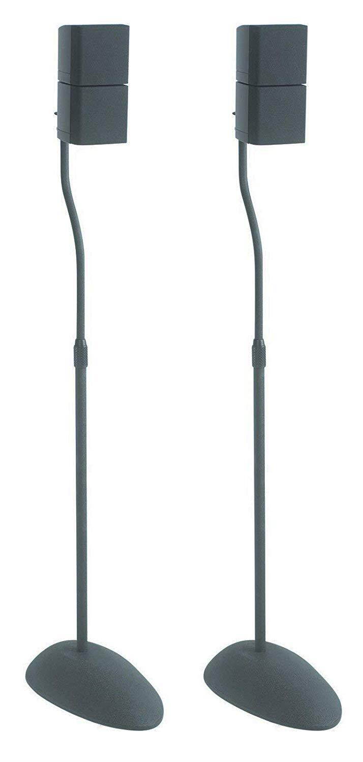 Sanus Home Theater Series Adjustable Height Speakers Stands for Satellite Speakers - Tear Drop Base - 26"-39" Height - HTB3 (Black)