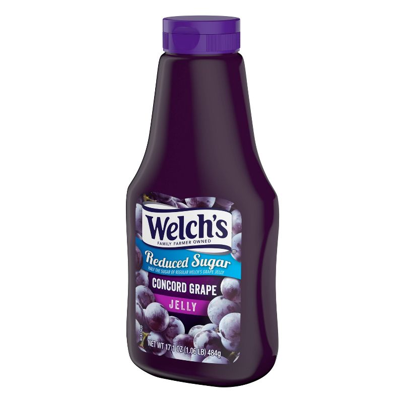 Welch's Reduced Sugar Squeezable Concord Grape Jelly - 17.1oz