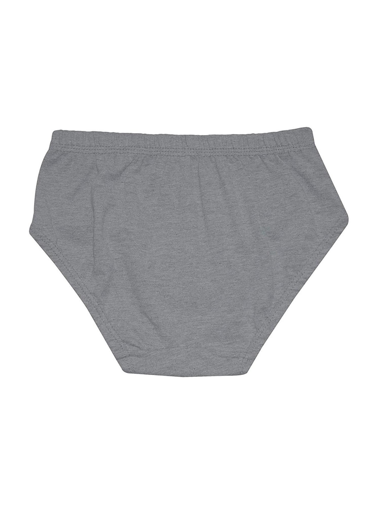 D'chica Kids Grey Cotton Printed Panties - Pack of 3