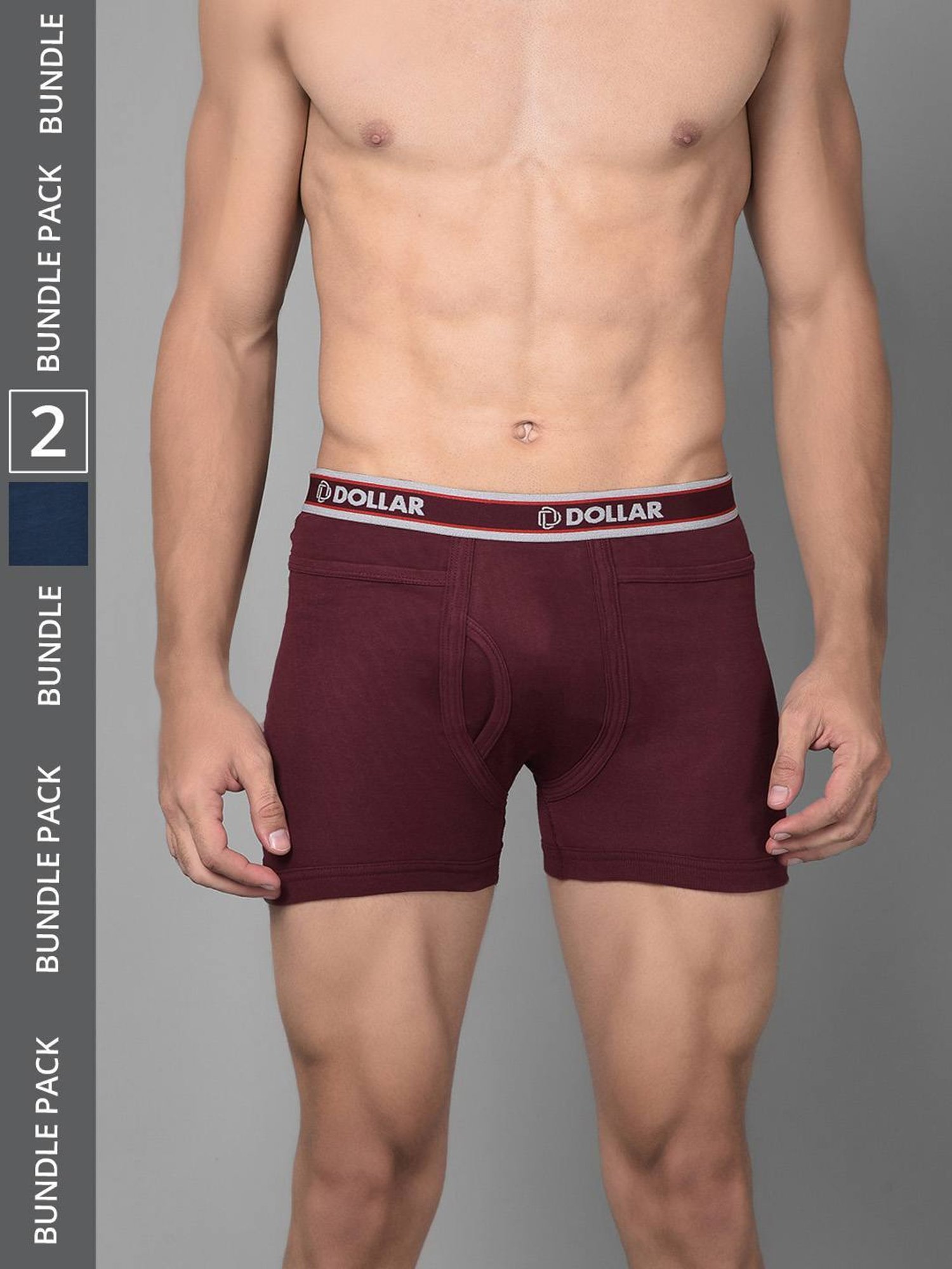 Dollar Bigboss Assorted Cotton Regular Fit Trunks - Pack Of 2