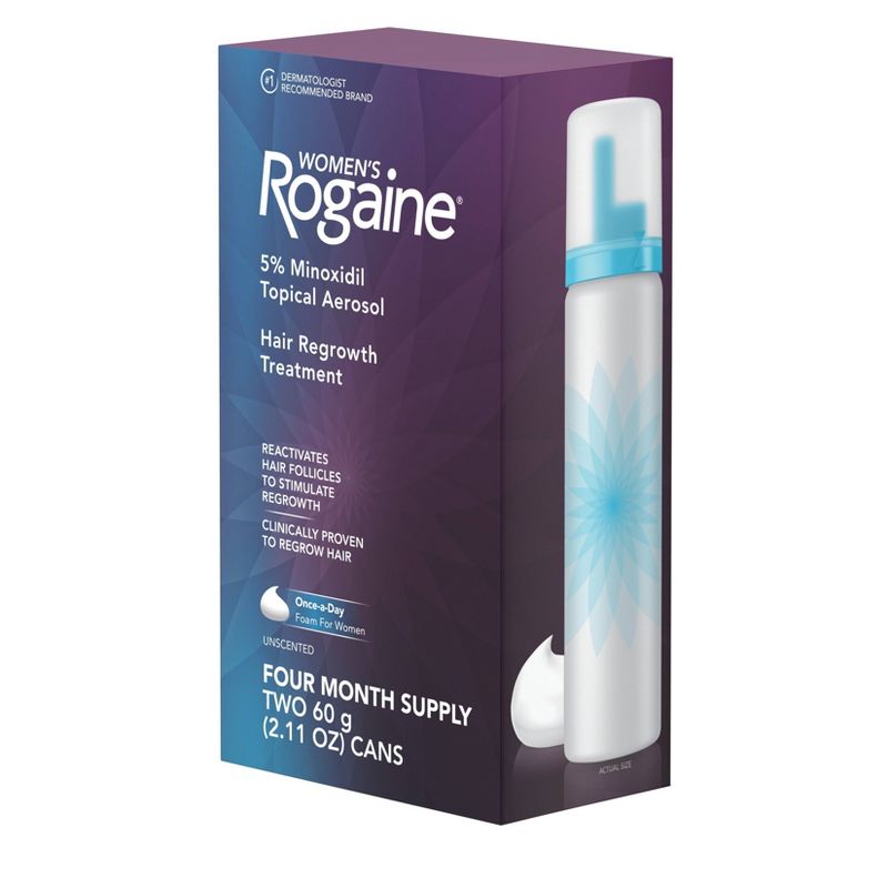 Women's Rogaine 5% Minoxidil Foam for Hair Regrowth - 4 Month Supply