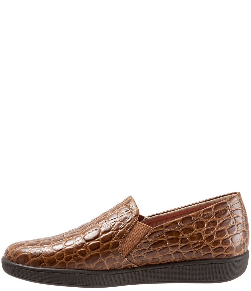 Trotters Americana Croc Embossed Slip-Ons