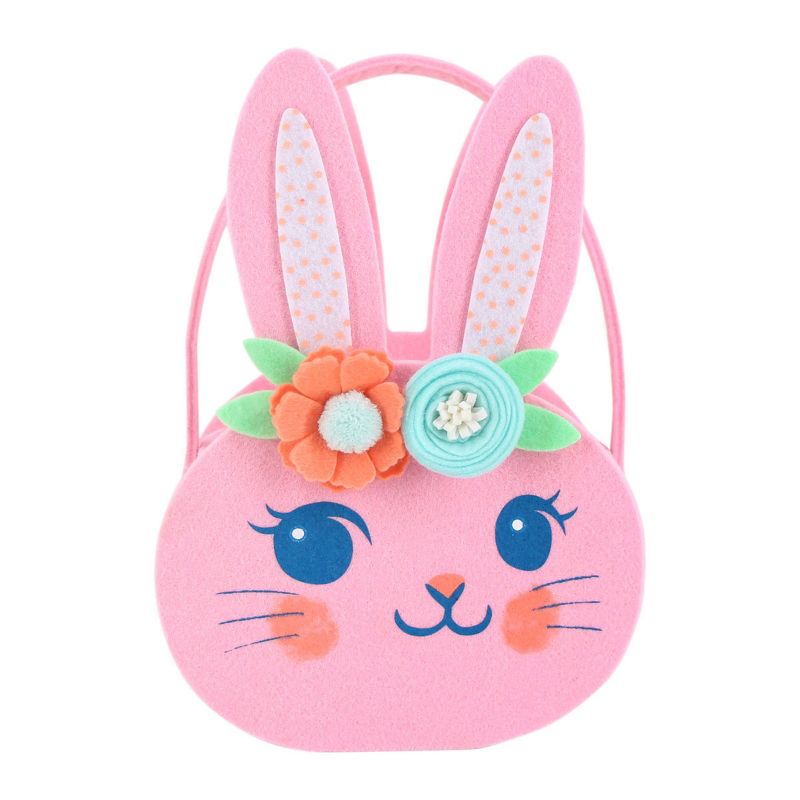 Felt Easter Basket Pink Bunny - Spritz™