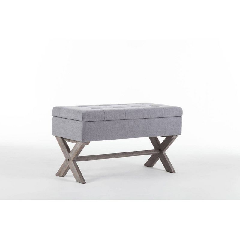 Angelina Storage Bench Gray - Boraam