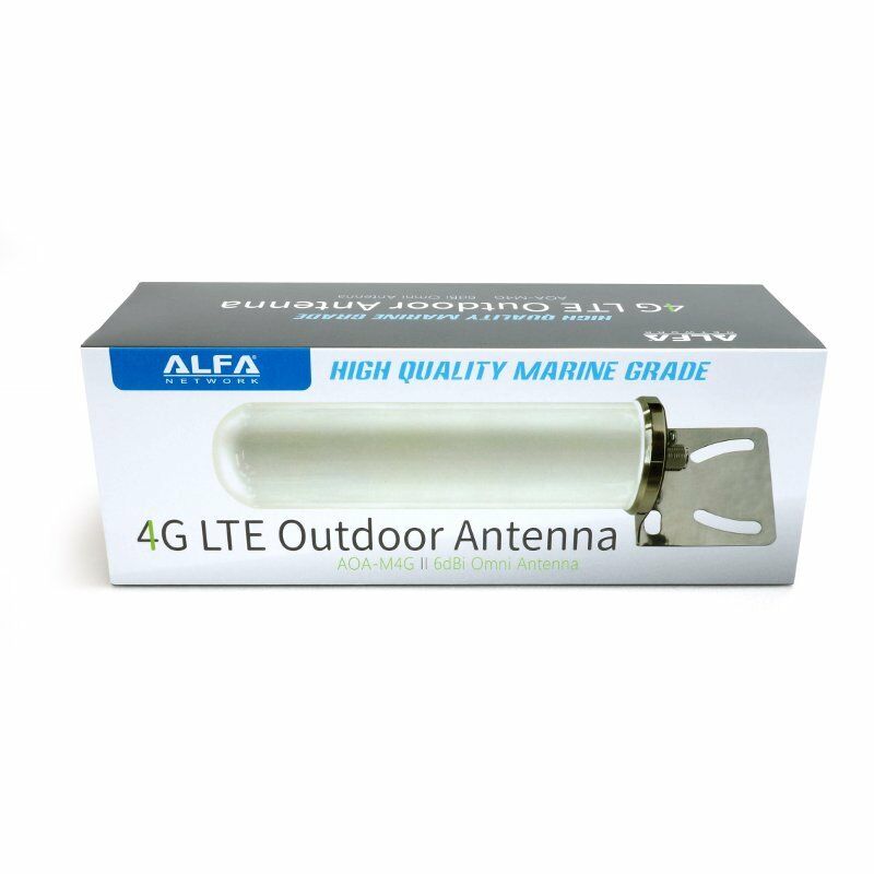 Alfa AOA-M4G 4G LTE/WiFi Omni-Directional 6dBi IP67 Marine Grade Outdoor Antenna