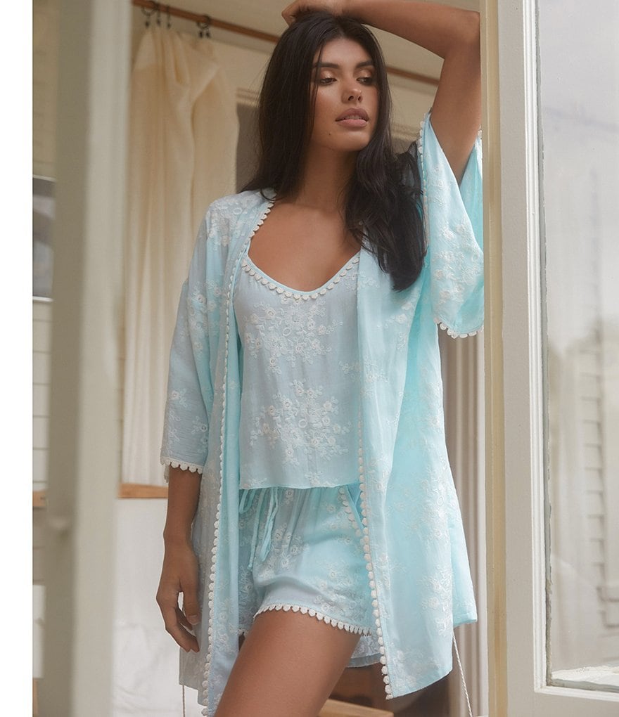 In Bloom by Jonquil Bird Song Embroidered Coordinating Pajama Set