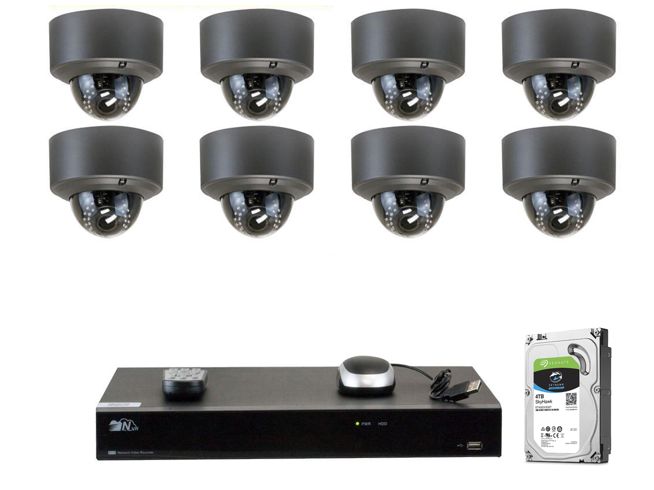 GW Security 32CH H.265 4K NVR 5-Megapixel (2592 x 1520) 4X Optical Zoom Network Plug & Play Video Security System, 32pcs 5MP 1920p 2.8-12mm Motorized Zoom POE Weatherproof Dome IP Cameras