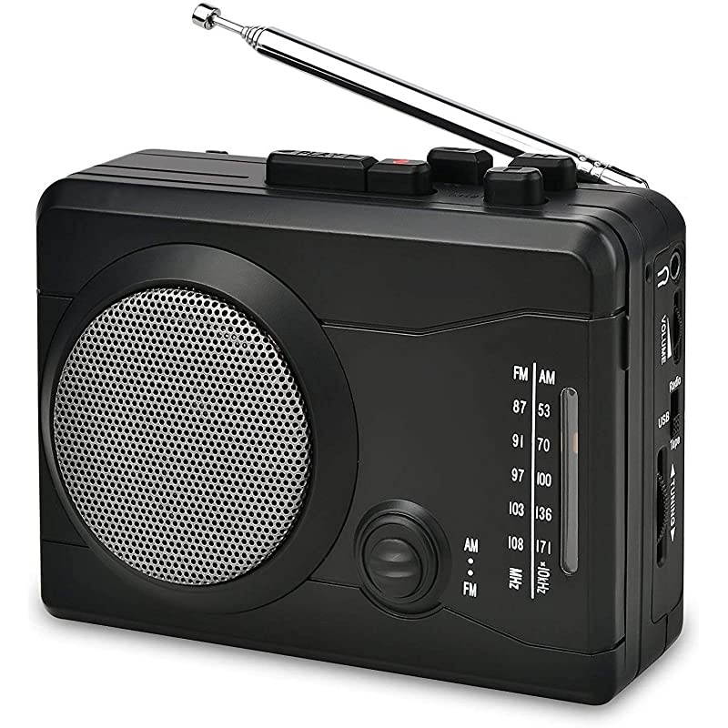 USB Cassette Player Personal Audio Recorder with Speaker, Radio Recording Cassette Tape to Digital MP3 Converter