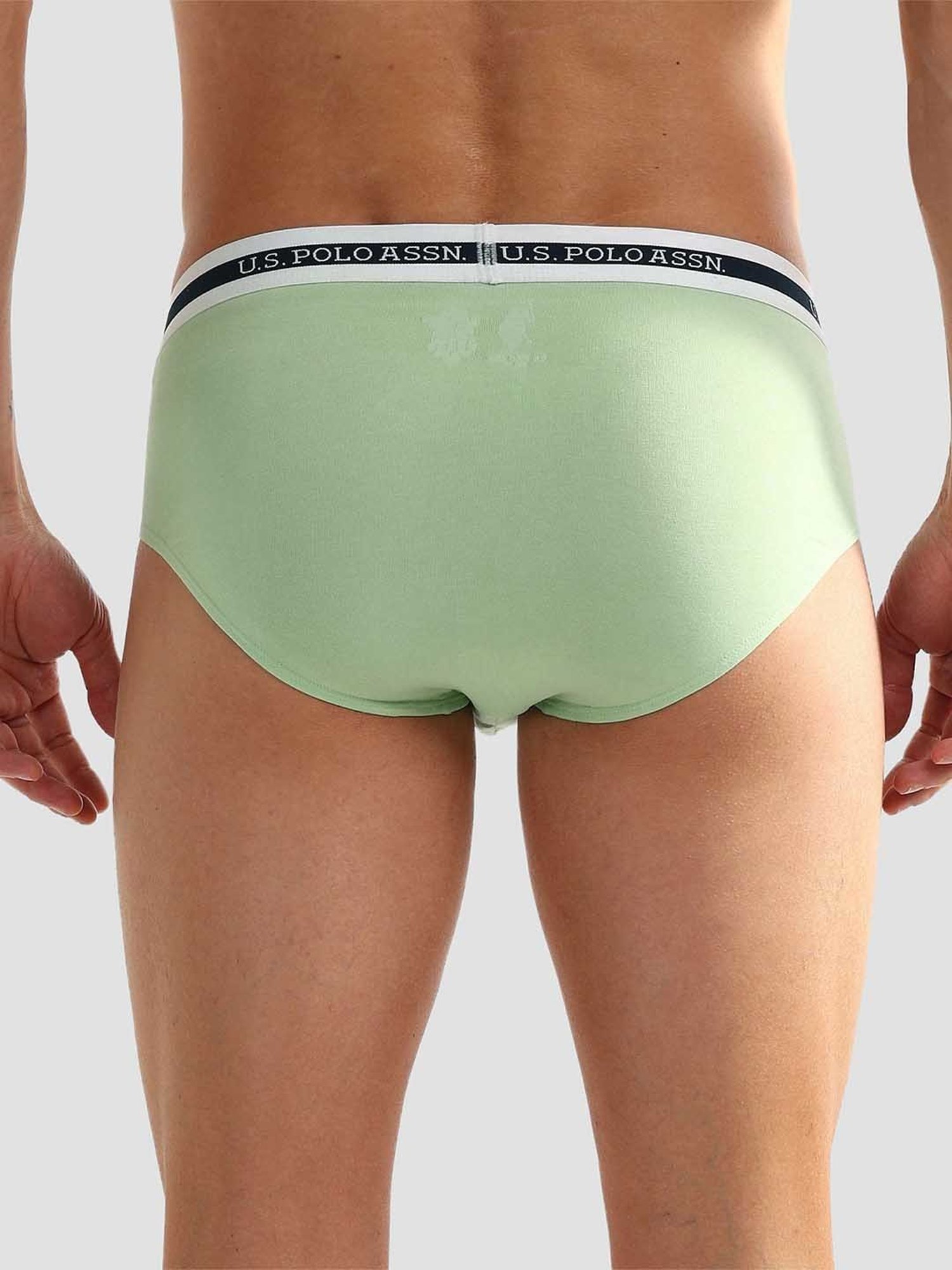 U.S. Polo Assn. Light Green & Sky Blue Briefs - Pack of 2