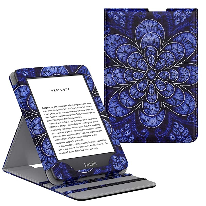 Case Fits AllNew Kindle 10th Generation 2019 Kindle 8th Generation 2016 Premium Vertical Flip Cover with Auto WakeSleep Function Rattan Flower Blossom