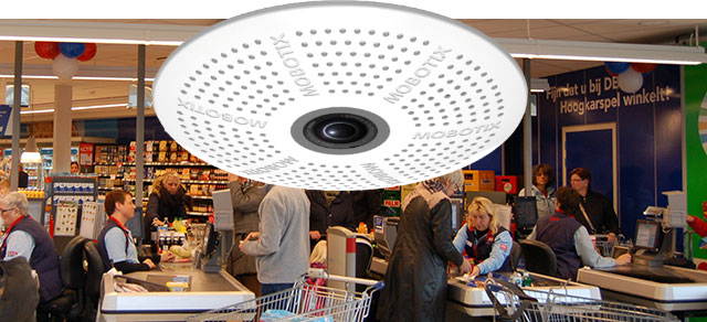 Mobotix MX-C25-D036-AUD IP indoor camera for ceiling mounting with 6 Megapixel Moonlight Sensor.