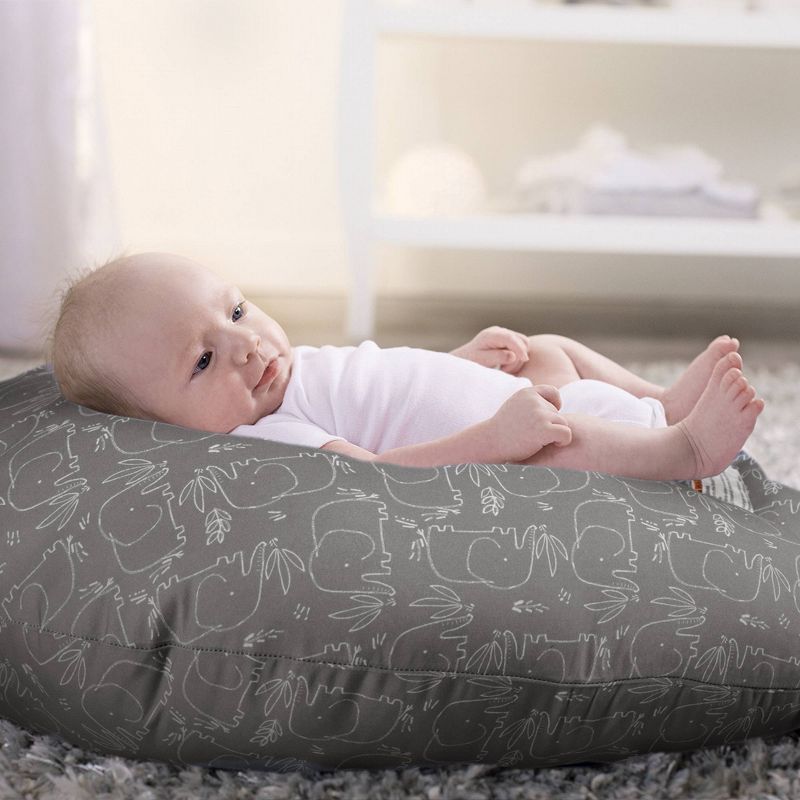 Boppy Original Nursing Pillow Cover - Gray Gold Giraffes