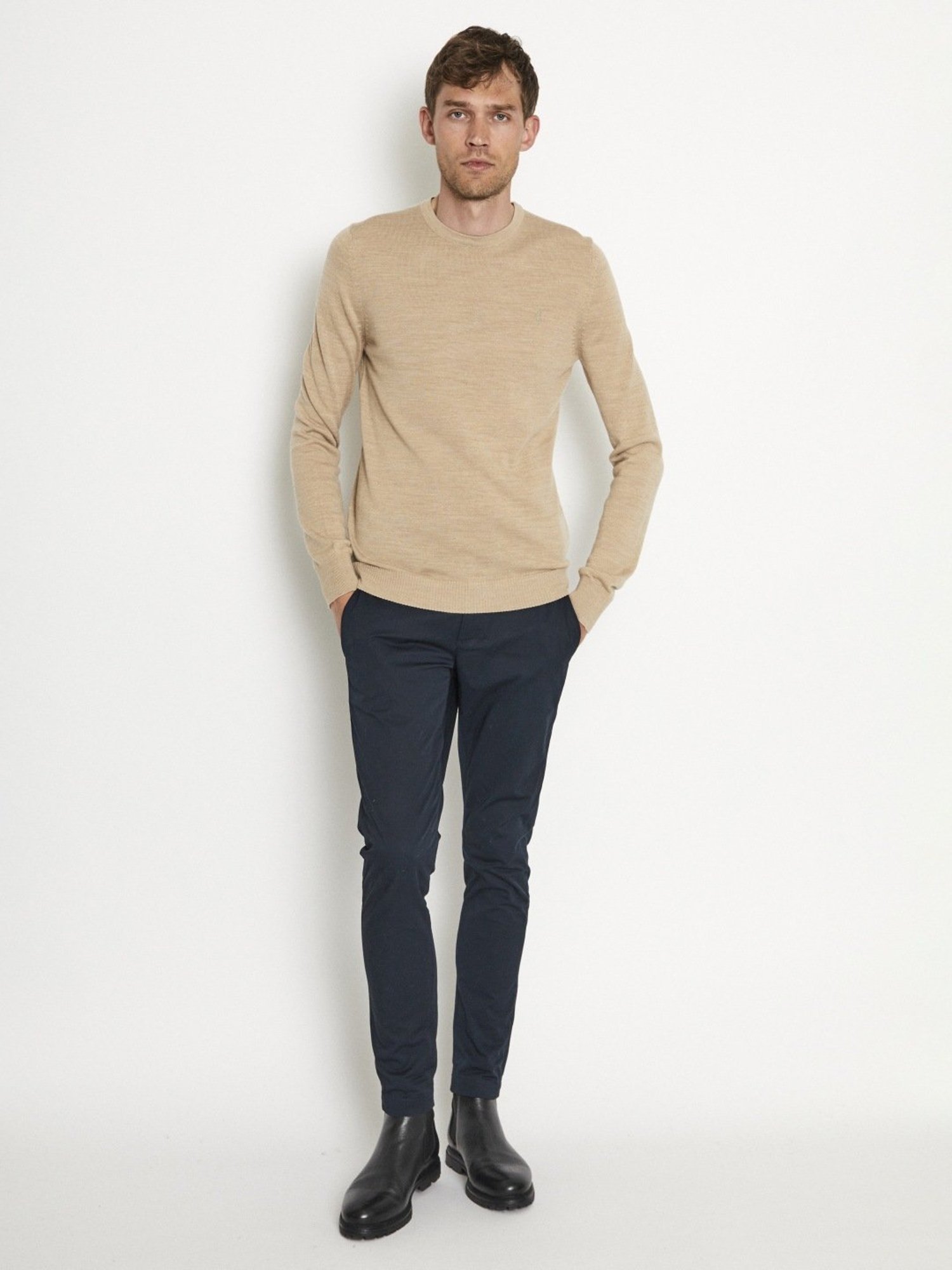 Bruun & Stengade Beige Regular Fit Sweater