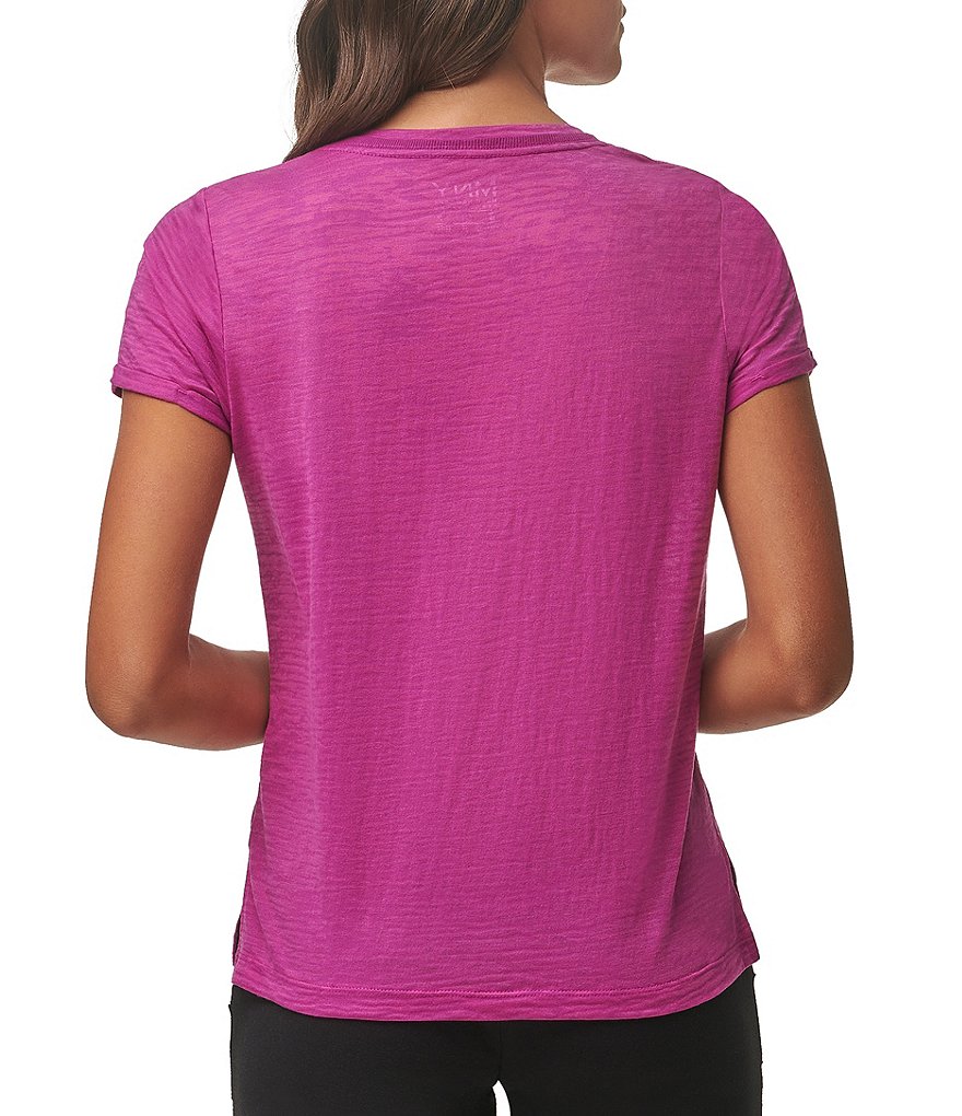 Marc New York Short Sleeve V-Neck Burnout Jersey Tee