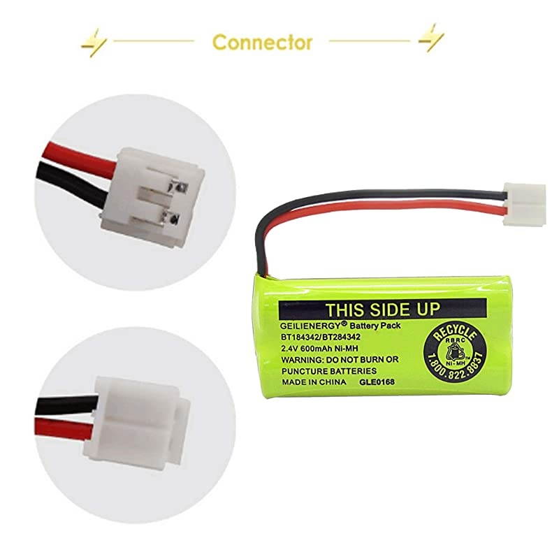 2.4V Rechargeable Batteries Compatible with AT&T/Lucent BT18433 BT184342 BT-18433 BT-184342 BT-28433 BT-284342 BT-1011 BT-6010 BT-8000 BT-8001 BT-8300 Empire CPH-515D CPH515D(Pack of 4)