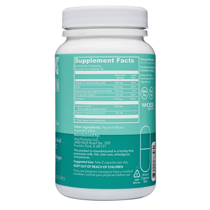 Vital Proteins Skin Hydration Boost Capsules - 60ct