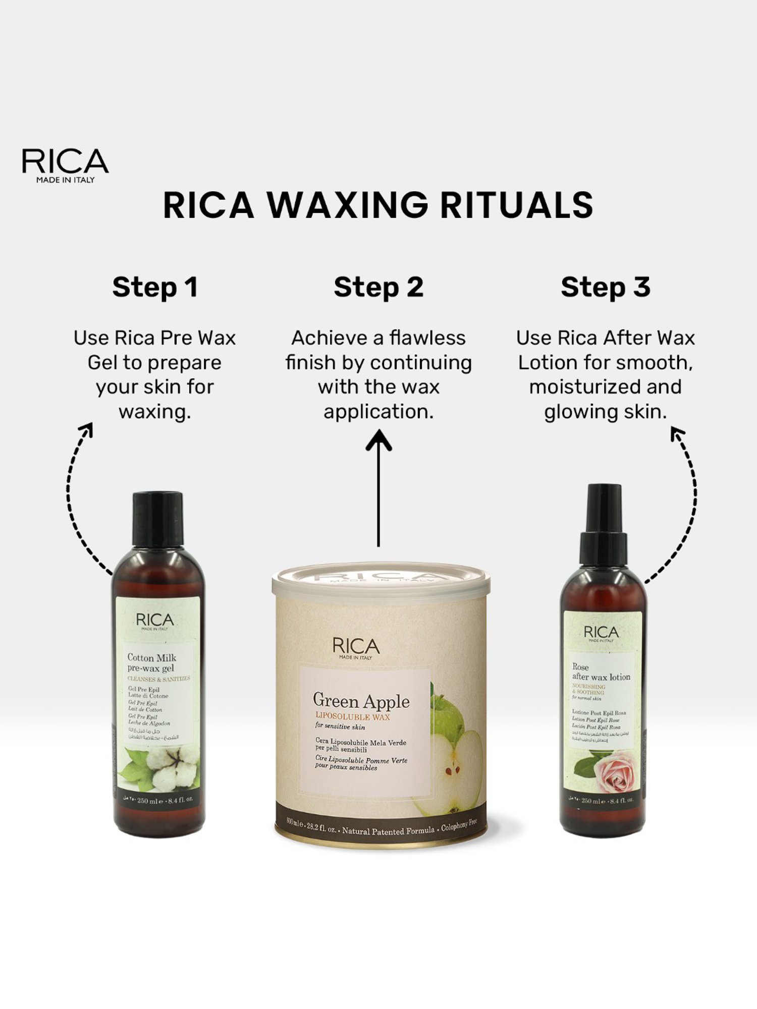 Rica Green Apple Wax - 800 ml