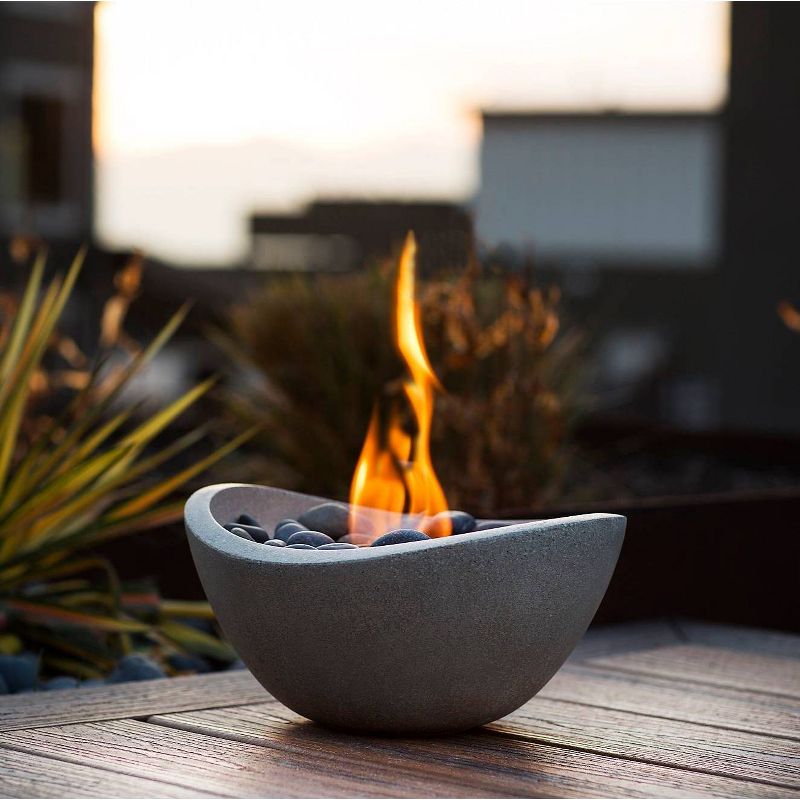 Wave Table Top Fire Bowl - Gray - Terra Flame