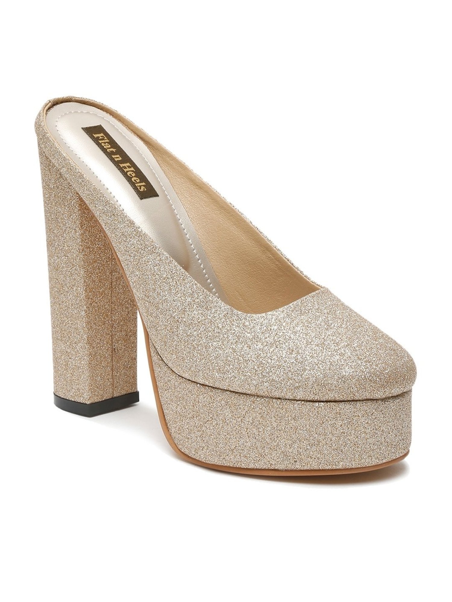 Flat N Heels Women's Golden Mule Shoes