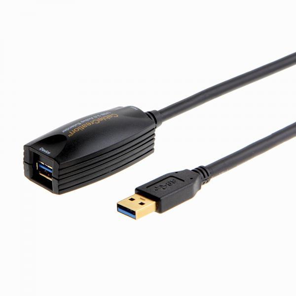 CableCreation Gold (Long 16FT) Super Speed USB 3.0 Active Extension Cable, USB 3.0 Extender USB A-Male to A-Female Cable for Oculus Rift, 5Meter/16ft, Black