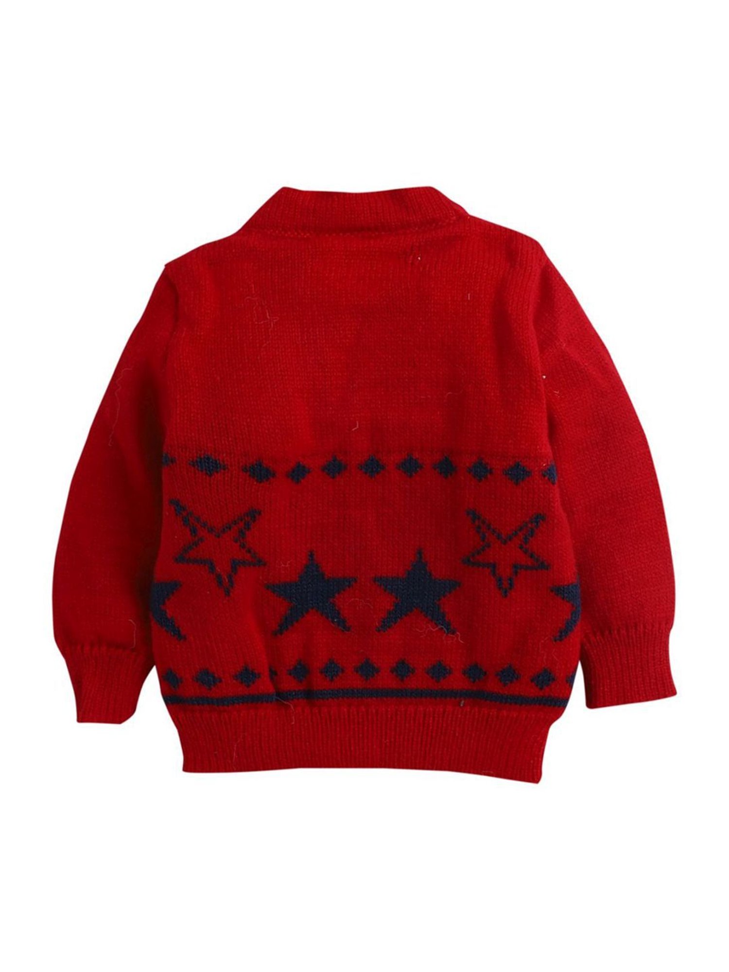 Pantaloons Baby Brown Cotton Printed Full Sleeves Sweater