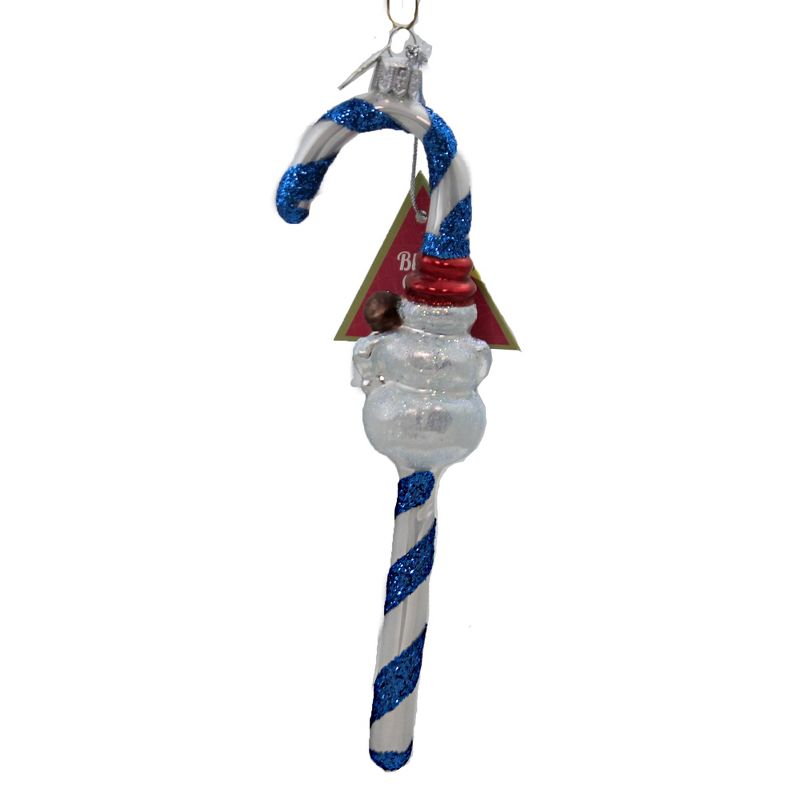 Morawski 7.0" Snowman Candy Cane Ornament Christmas Stripe Sweet  -  Tree Ornaments