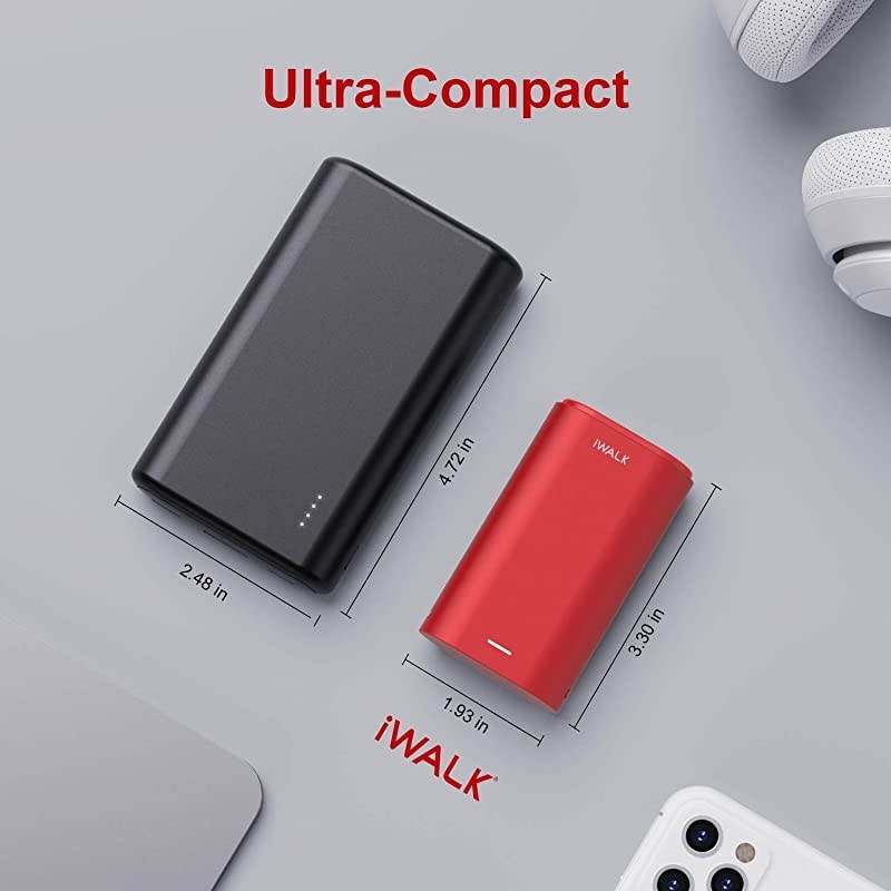 Portable Charger 9000mAh Ultra-Compact Power Bank with Built-in Cable, External Battery Pack Compatible with iPhone 12/12 Mini/12 Pro/SE 2020/11/11 Pro/11 Pro Max/XR/XS/X/8/8 Plus/7/7Plus/6/iPad