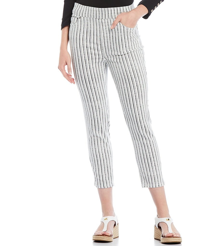 Westbound the HIGH RISE fit Striped Skinny Crop Pants