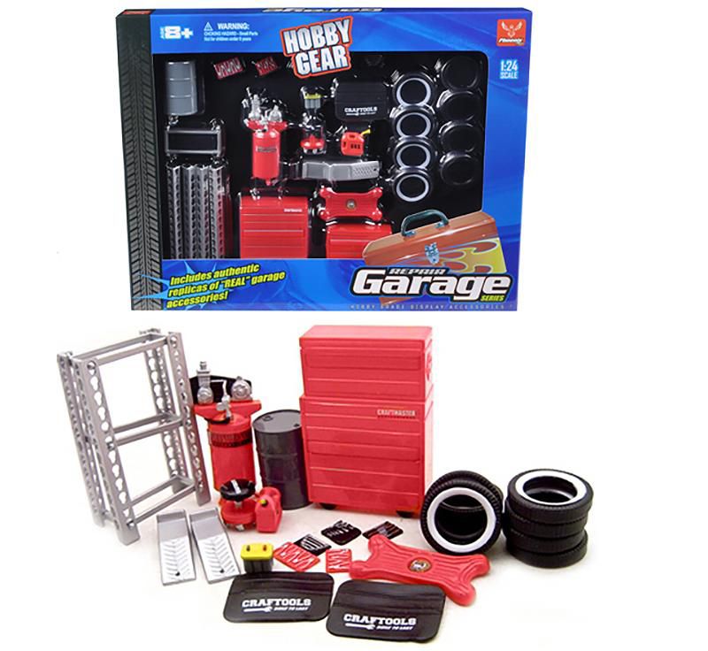 Repair Garage Accessories Tool Set for 1/24 Scale Models by Phoenix Toys